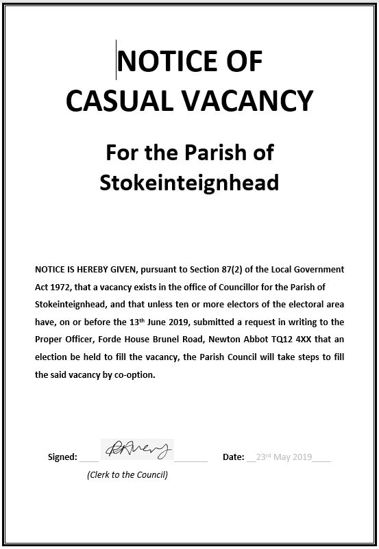 casual vacancy may 19