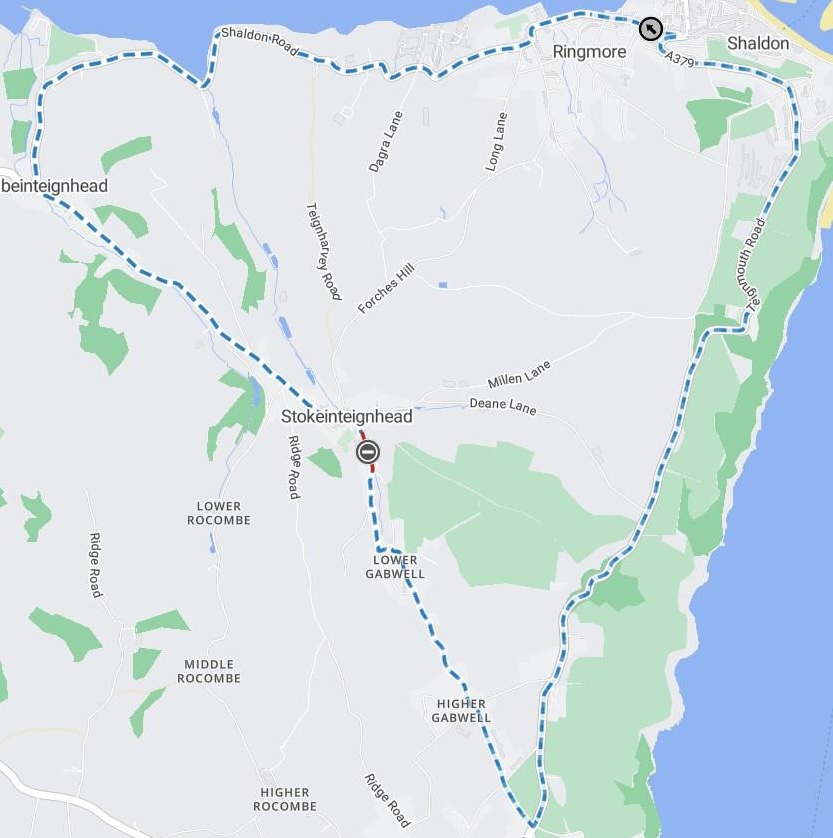 Diversion route details