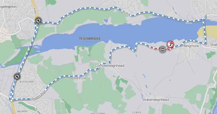 Image showing the diversion in place for the road closure.